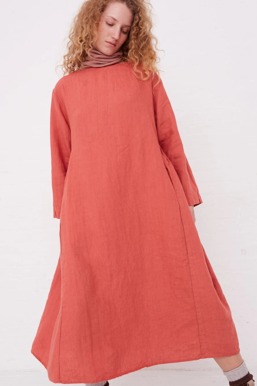 Ichi Antiquit Pink Linen Long Sleeve Dress | Kortrijk Style | Oroboro Store