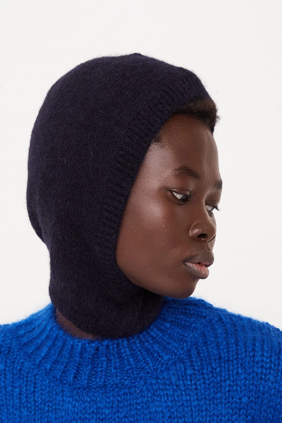 Cordera Alpaca Wool Balaclava Face Mask - Navy Blue Winter Ski Mask for Men & Women | Oroboro Store