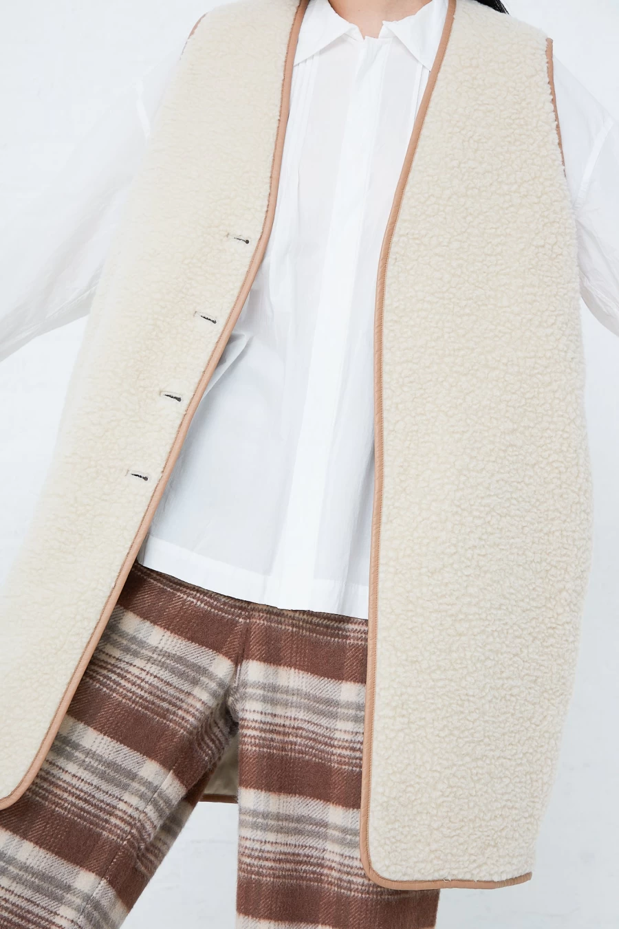 Toujours Reversible Long Padded Vest - Sand Color Lightweight Insulated Jacket for Men & Women