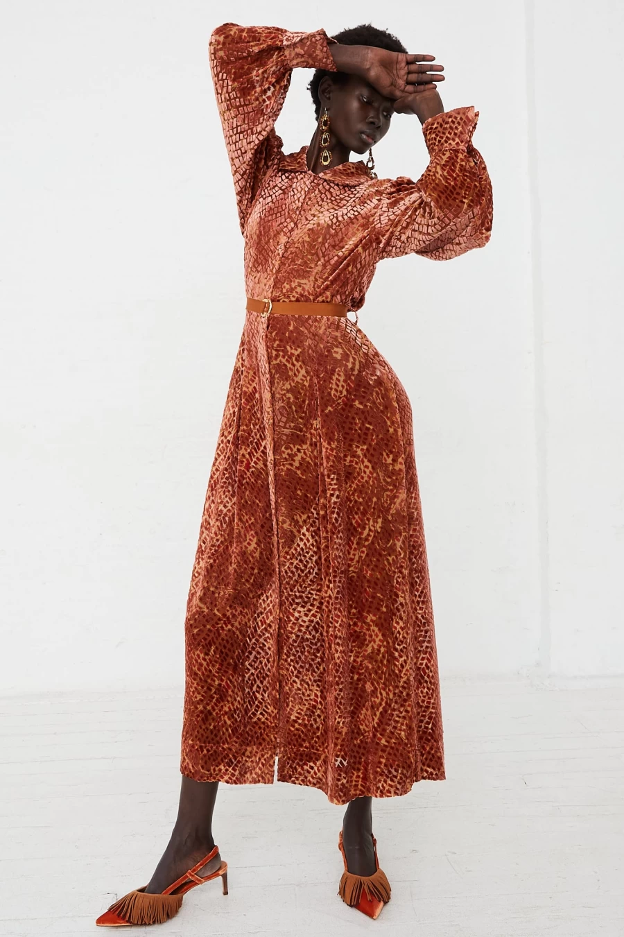 Ulla Johnson Thalia Velvet Sienna Dress | Elegant Women's Gown by Oroboro