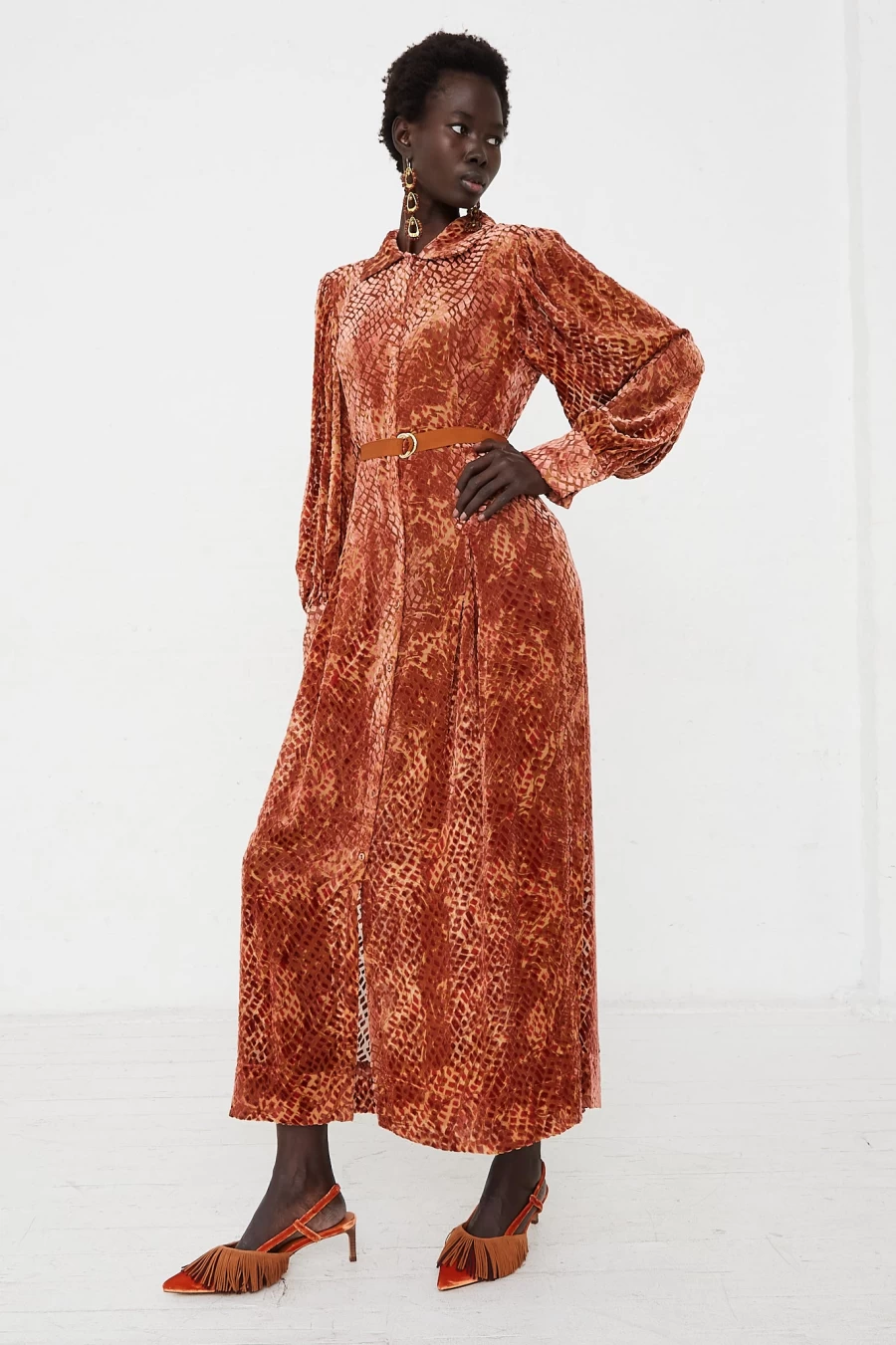 Ulla Johnson Thalia Velvet Sienna Dress | Elegant Women's Gown by Oroboro