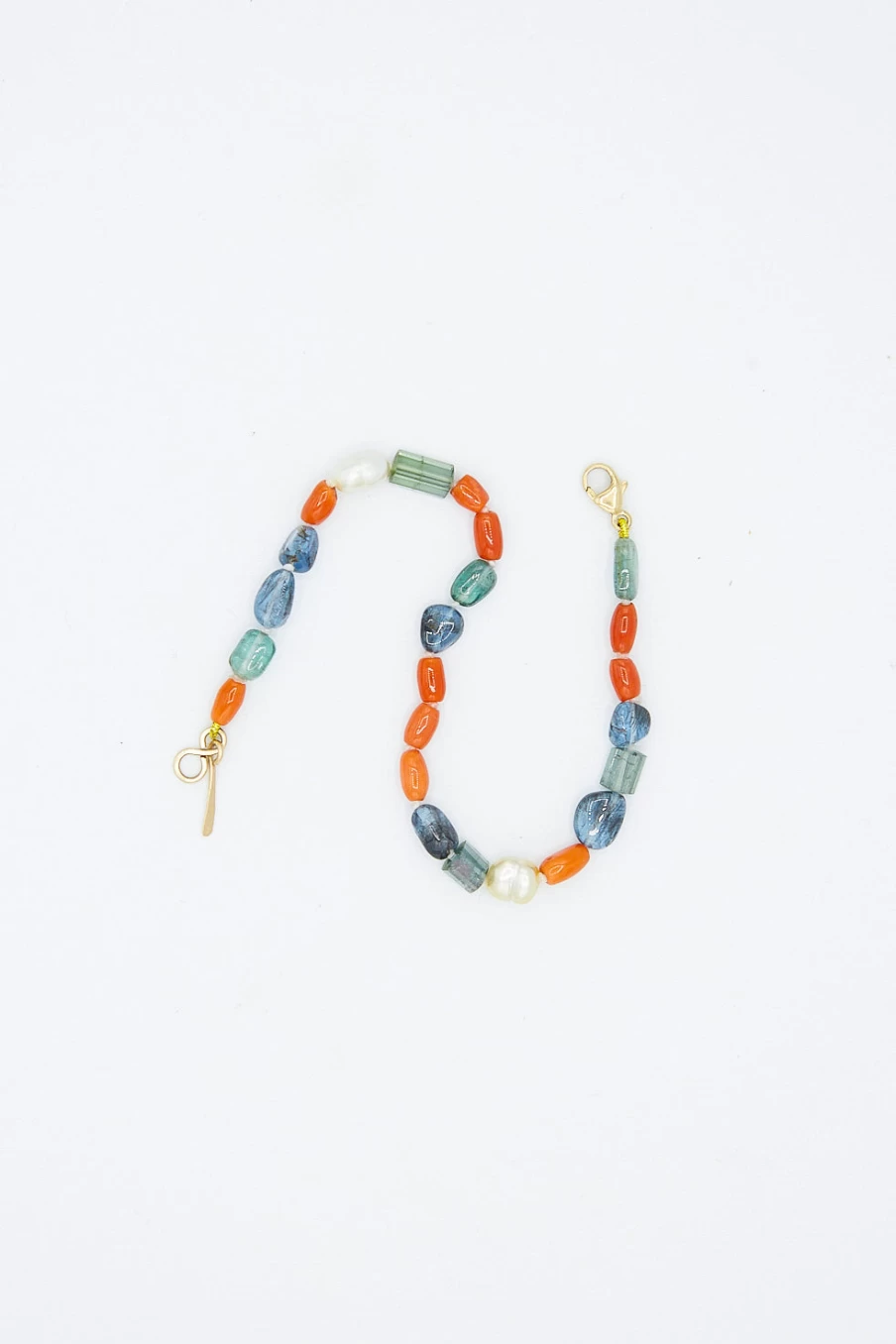 Mary MacGill 14K Gold Red Coral and Keshi Pearl Bracelet – Handmade Luxury Jewelry